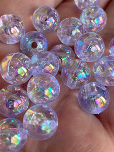 Acrylic Clear AB Rainbow Beads - 10mm