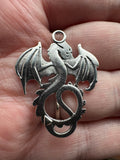 Large Silver Dragon Charms