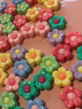 Acrylic Flower Chunky Beads - Pack of 10