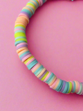 Polymer Clay Heishi Bead Stretchy Bracelet FREE UK POSTAGE