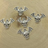 skull charms, bat charms, halloween charms,