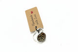 Silver Leopard Print Cabochon Ring
