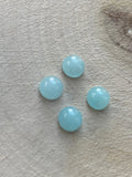 Grade A 6mm Blue Chalcedony ( Natural ) Cabochons