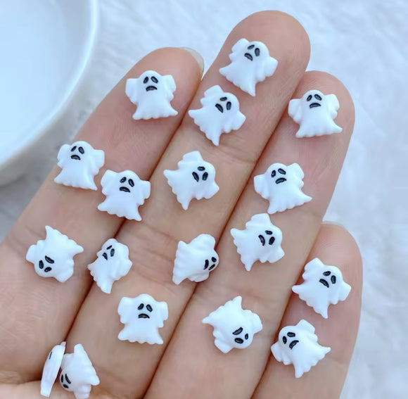 White Ghost Halloween Flatbacks