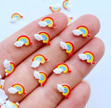 Miniature Rainbow Resin Flatbacks