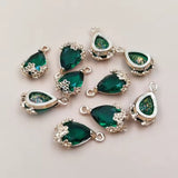 Teardrop Crystal Pendants - 4 Colours