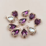 Teardrop Crystal Pendants - 4 Colours