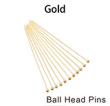 Gold or Silver Ball Head Pins