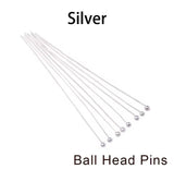 Gold or Silver Ball Head Pins