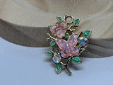 Pink or Blue Floral Butterfly Charms
