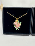 Pink or Blue Floral Butterfly Charms