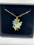 Pink or Blue Floral Butterfly Charms