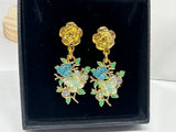 Pink or Blue Floral Butterfly Charms