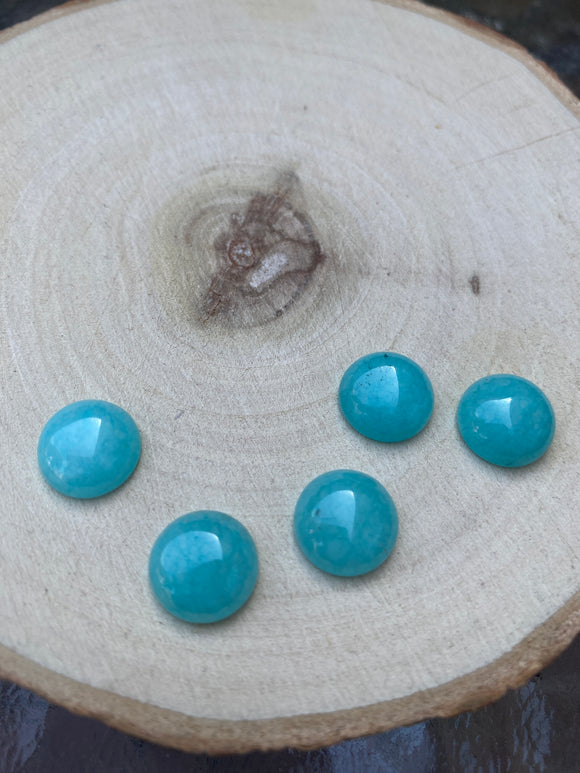 Grade A 12mm Blue Chalcedony ( Natural ) Cabochons