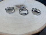 8mm Silver Plated Ring Pads