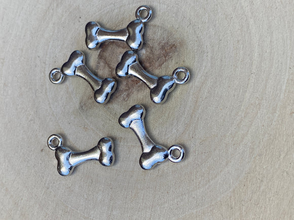 Silver Bone Charms