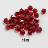 Premium Red Siam Crystal Bicone Beads – 4mm