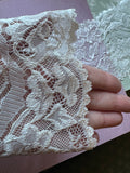 Bright White Floral Satin Rose Stretch Lace Trim 5-7/8 inch(150mm) Wide – Bridal, Sewing & Journaling Craft Lace UK