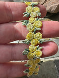 Yellow Floral Lace Trim 20mm width