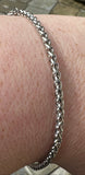 Stainless Steel Bracelet 21cm(8.3") long, Chain Size: 5mm