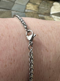 Stainless Steel Bracelet 21cm(8.3") long, Chain Size: 5mm