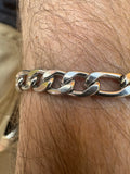 Stainless Steel Bracelet 23cm(9") long, Chain Size: 7mm