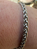 Stainless Steel Bracelet 21cm(8.3 ") long, Chain Size: 5mm