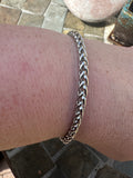 Stainless Steel Bracelet 21cm(8.3 ") long, Chain Size: 5mm