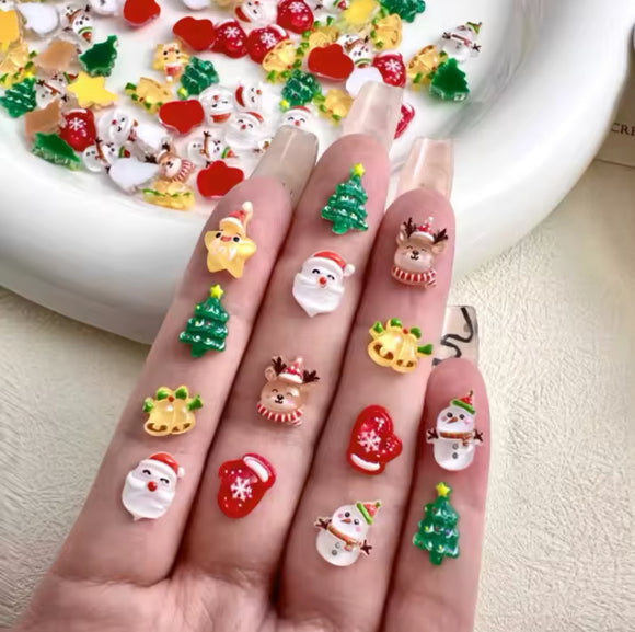 Mixed Miniature Resin Christmas Flatbacks