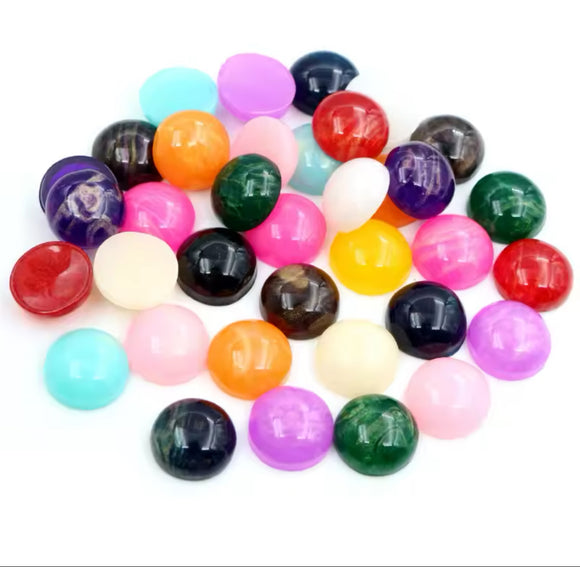 12mm Mica Powder Resin Cabochons