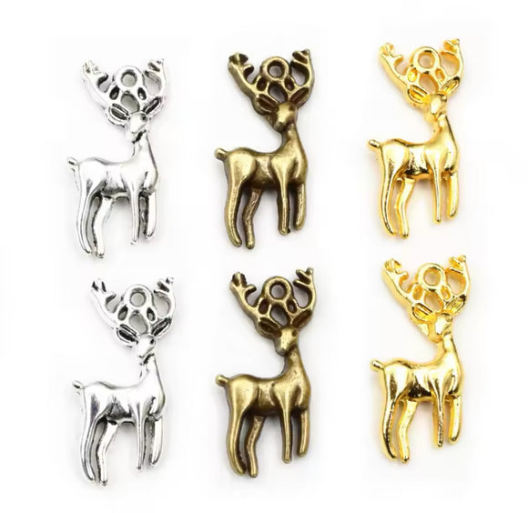 Silver or Gold Reindeer Pendants