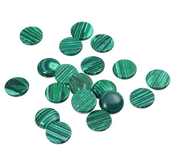 Malachite - Natural Gemstone Cabochons 8mm