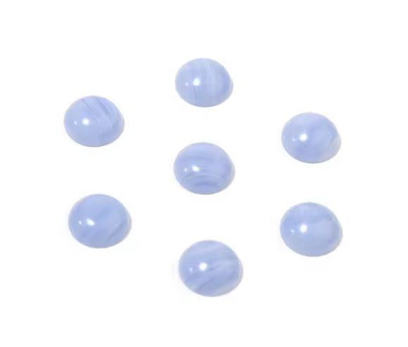 Blue Lace Agate - Natural Gemstone Cabochons 8mm