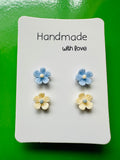 Handmade Resin Flower Earrings – Imperfect 2 Pairs