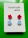 Handmade Resin Flower Earrings – Imperfect 2 Pairs