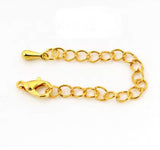 Silver or Gold 50mm Extension Chains for Bracelets and Necklaces