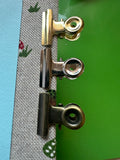 Small Bulldog Clips in Silver, Gold and Bronze