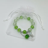 beaded bracelet with butterfly charm 