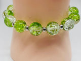 beaded bracelet with butterfly charm 