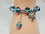 beaded bracelet with butterfly charm 