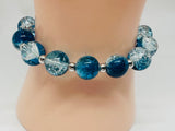 beaded bracelet with butterfly charm 