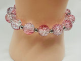 beaded bracelet with butterfly charm 