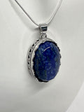 Lapis Lazuli Oval Cabochon Pendant with Necklace Chain