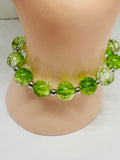 Beaded Bracelet with Butterfly and Bead Charm 6.5 inches