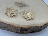 Luxury Gold Snowflake Rhinestone Charms