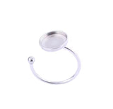 Stainless Steel Orbit Cabochon Ring 10mm