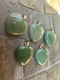 Natural Aventurine Heart Pendants | Jewellery Making Supplies UK