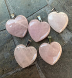 Natural Rose Quartz Heart Pendants | Jewellery Making Supplies UK