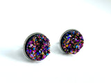 Druzy Jewellery Collection - Metallic Purple and Bronze  - FREE POSTAGE