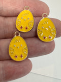 Gold Easter Egg Charms